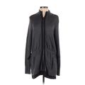 White House Black Market Coat: Mid-Length Gray Print Jackets & Outerwear - Women's Size Small