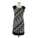 London Times Casual Dress - Mini Scoop Neck Sleeveless: Black Color Block Dresses - Women's Size 12