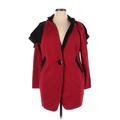 Design Todays Jacket: Mid-Length Red Print Jackets & Outerwear - Women's Size X-Large