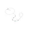 Elli Hand Chain Handkette Armband 925 Silber vergoldet Blau Damen