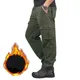 Pantalon cargo double couche pour homme pantalon droit épais pantalon militaire en coton