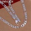 Collier en argent regardé 925 pour hommes et femmes chaîne de mariage noble breloque homme bijoux