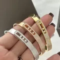 Bracelet en argent regardé S925 pour femme diamant complet pierres mobiles matériau classique