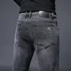 Jean Slim Droit en Coton artificiel astique pour Homme Vêtement Classique en Denim Noir et Gris à