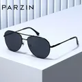 PARZIN-Lunettes de soleil polarisées pour hommes verres en nylon alliage grand cadre lunettes de