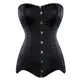 Corset Bustier Sexy pour Femme Haut Gothique Corselet Overbust Long Torse Os en Acier Vêtements