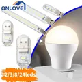Mini lampe de lecture LED USB portable lampe de livre ultra lumineuse DC 5V 2 LED 3 LED 8 LED