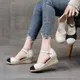 Espadrilles à Talons Compensés pour Femme Escarpins Confortables et Fermés Nouvelle Collection Été