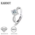 Bague en argent S925 pour femme 1 carat Moissanite amour couronne chic luxe léger proposition