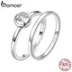 BAMOER-Bague en argent regardé 925 pour femme bague de fiançailles bague de mariage bague de