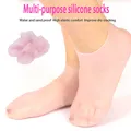 Chaussettes en gel hydratant en silicone pour soins spa anti-séchage protecteurs de la peau