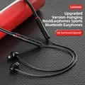 Lenovo-Écouteurs sans fil Bluetooth HE05X Ⅱ oreillettes avec sangle de cou magnétique casque de