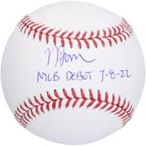 Nolan Jones Colorado Rockies Autographed Baseball with "MLB Debut 7-8-22" Inscription