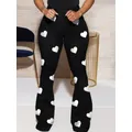 LW-Pantalon imprimé grande taille pour femme survêtement décontracté Hip Hop Hallen été automne