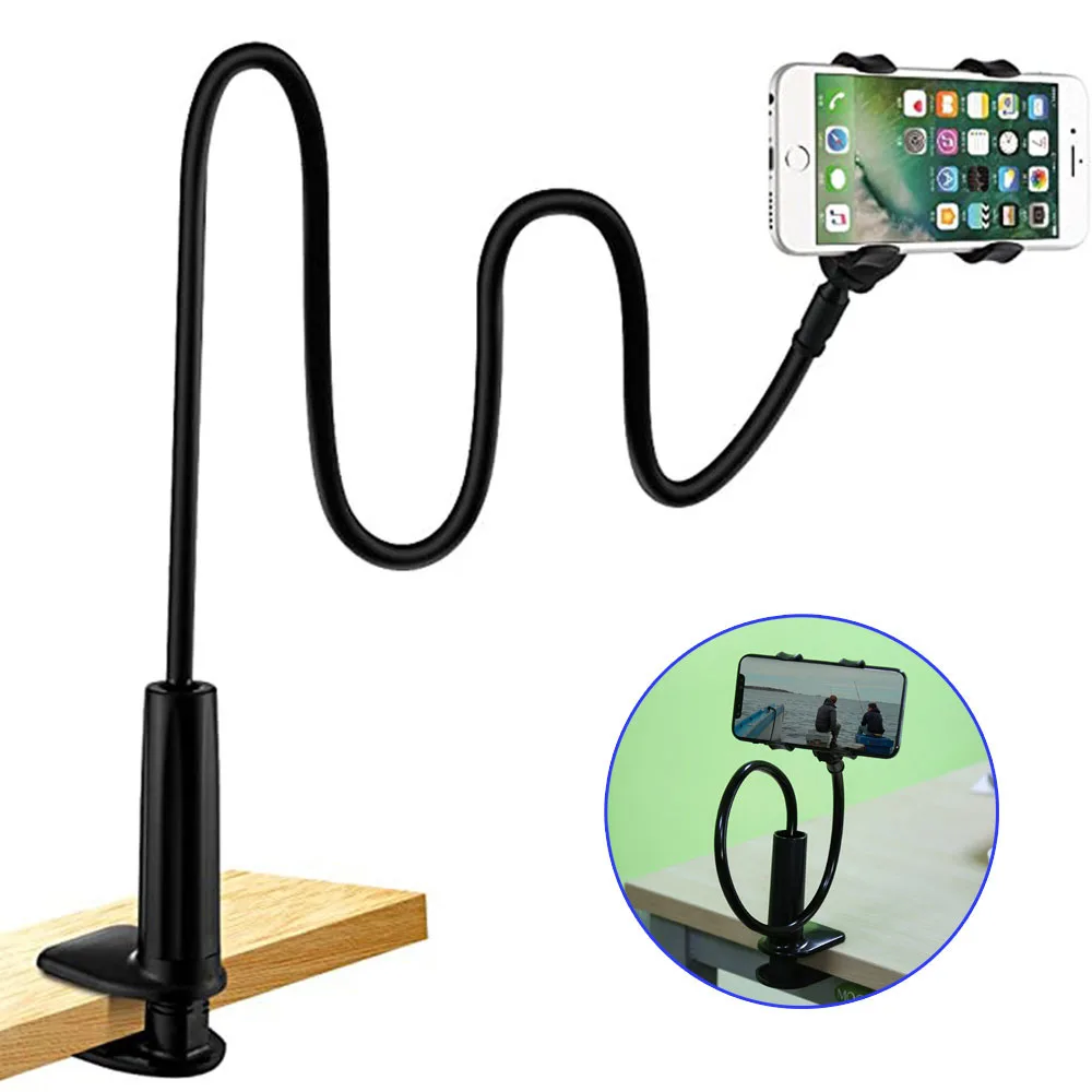 Support de téléphone paresseux support de pince de montage à col de cygne Flexible pour iPhone Anroid support de téléphone portable lit bureau support de téléphone 360 ° Clip pour téléphone portable