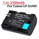 LP-E6NH LPE6NH LP-E6 3500mAh Batterie Pour IL EOS R R5 R6 R7 5D Mark IV III 5DS R 6D Mark II 70D 7D