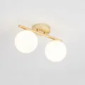 Plafonnier en verre nordique avec boule blanche créative lampe de couloir luminaires pour salle à