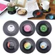 6 pièces vinyle Silicone disque rétro Type boisson sous-verres tasse tapis antidérapant boire rond