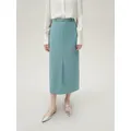 FSLE-Jupe droite taille haute pour femmes mi-longue noire bleue décontractée nouvelle