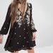 Free People Dresses | Free People Sweet Tennessee Embroidered Mini Dress | Color: Black/White | Size: S