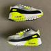 Nike Shoes | Nike Air Max 90 Td (Ps) Boy’s Size 10c. Color:White, Grey, Neon Green And Black. | Color: Gray/White | Size: 10b