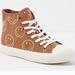 American Eagle Outfitters Shoes | Aeo Brown Smiley Face High Top Sneakers Size 9 | Color: Brown/Tan | Size: 9