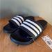 Adidas Shoes | *Nwt* Adidas Adilette Comfort Slides | Color: Blue | Size: 9