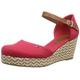 Tommy Hilfiger Damen ELBA 18D Geschlossene Sandalen mit Keilabsatz, Rot (Hibiscus 255)