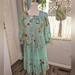 Anthropologie Dresses | Anthropologie Fig And Flower Embroidered Midi Dress | Color: Blue/Green | Size: L