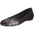 Buffalo London 210-4642 Derby Leather Black 01 116828, Damen, Ballerinas, Schwarz (Black 01), EU 40