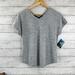 Columbia Tops | Columbia Womens Small Gray Short Sleeve Athletic V Neck Stretch T Shirt Nwt | Color: Gray | Size: S