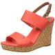 Tommy Hilfiger E1285DEL 3D, Damen Plateau Sandalen, Rot (RED CLAY 613), 41 EU