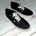 Vans Shoes | Black Low Top Canvas Vans Size 9.5 | Color: Black/White | Size: 9.5