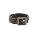 Buckle Leather Belt: Brown Solid Accessories - Women's Size Large