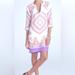 J. Crew Swim | J. Crew Women’s Linen Bazaar Tunic Shift Boho Cream Orange Purple Dress. | Color: Orange/Purple | Size: 6