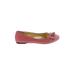Isola Flats: Red Solid Shoes - Women's Size 8 - Round Toe