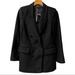 Zara Jackets & Coats | Nwt Zara Woman Black Double Breasted Blazer Jacket Wool Blend Size Xs | Color: Black | Size: Xs