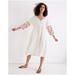 Madewell Dresses | Madewell Embroidered Linen Dress. Size M. Nwt. | Color: White | Size: M