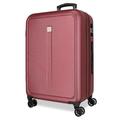 Roll Road Cambodia Large Suitcase Red 52x75x30cm Rigid ABS Combination Lock Side 97L 4.8kg 4 Double Wheels, red, Large Suitcase