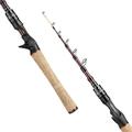 EOW XPEDITE Portable Telescopic Casting Fishing Rods, 24T Carbon Blanks & Solid Carbon Tip, Cork Handle, Travel Rod, Light Weight and Short Collapsible Rods (Rod - Casting/Action Fast/Power M, 7')