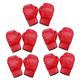 Milisten 5 Pairs Boxing Gloves Workout Gloves Professional Thai Gloves Sports Gloves Fight Gloves Thai Gloves Mitts Mittens Thai Accessory Portable Fitness Red Pu Boxing Supplies