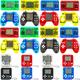 Haconba 24 Pack Mini Video Game Party Favors Small Video Game Keychain Game Console Keychain for Kids Backpack Classroom Prizes Game Theme Party Supplies (Color Style 2)