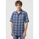 Karohemd WRANGLER "Western" Gr. M, N-Gr, light blue indigo Herren Hemden Kurzarm