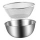 Rice Washing Bowl 1 Set Stainless Steel Vegetable Basin Mixing Bowls Filter Wire Mesh Strainer Stainless Steel Basin Mesh Strainer Basket Drainer Egg Beater Stainless Steel Mesh Lofty Ambition