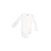 Gerber Long Sleeve Onesie: White Solid Bottoms - Size 0-3 Month