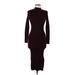 Dress Forum Casual Dress - Sweater Dress: Burgundy Dresses - Women's Size Medium