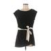 Daisy Fuentes Casual Dress - Mini: Black Print Dresses - Women's Size Medium