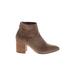 Steve Madden Ankle Boots: Brown Print Shoes - Women's Size 10 - Almond Toe