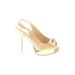 Enzo Angiolini Heels: Pumps Stilleto Feminine Ivory Print Shoes - Women's Size 7 1/2 - Peep Toe