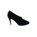 J.Crew Heels: Slip-on Stiletto Minimalist Black Solid Shoes - Women's Size 10 - Almond Toe